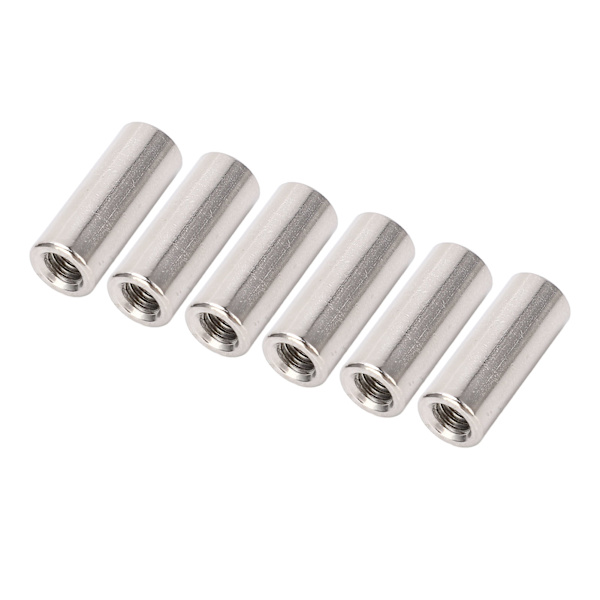 20 kpl pyöreä liitinmutteri M6x1.0 10 L25mm tanko liitosmutterit ruostumaton teräs kierteitetty holkki tanko
