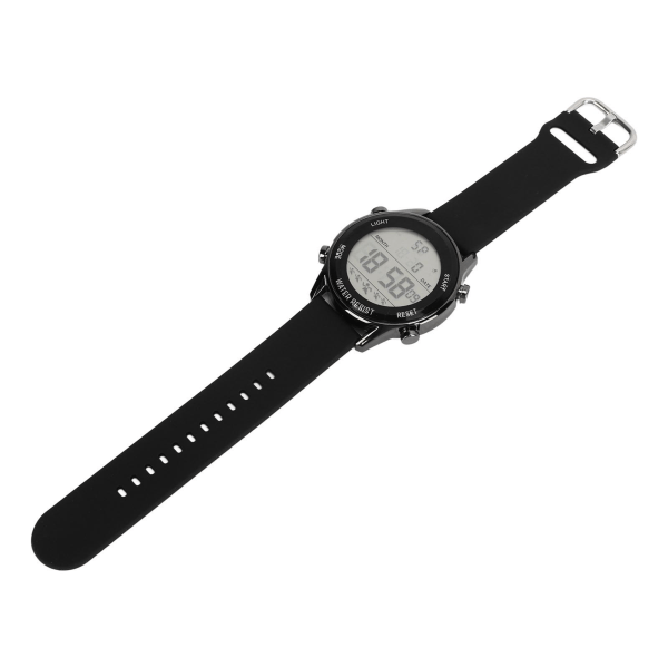 Digital Chronograph Klocka WR50M Vattentät Luminous Stor Skärm Utomhus Sportklocka för Män Svart