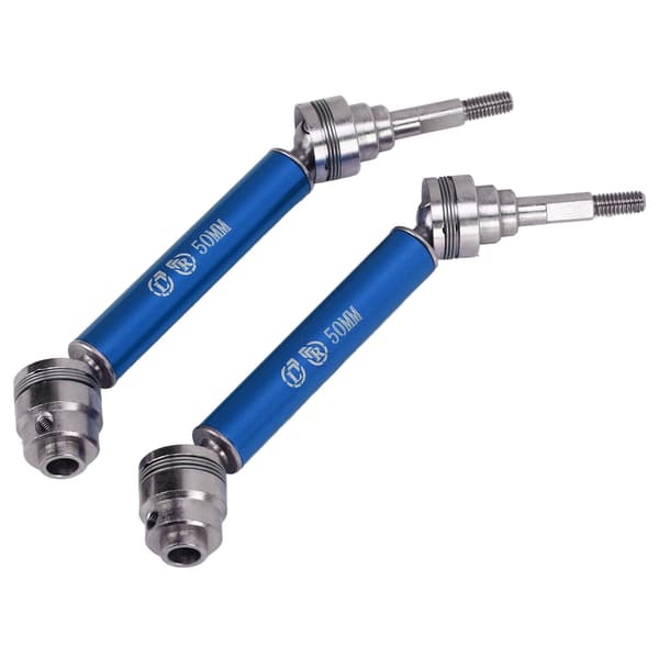1 Par RC Front Drivaksel Stål Aluminium Legering Rustsikker 1/10 Front Transmisjonsaksel for TRAXXAS Blå
