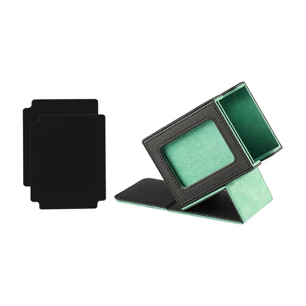 Kortlekslåda Robust Baseballkort Samlarkortsfodral Kortförvaringslåd Black Green