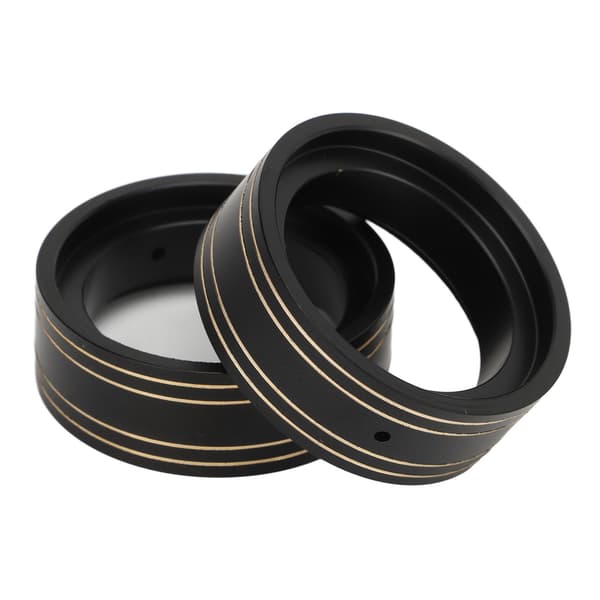 2 stk. messing indvendig beadlock klemring professionel 1,3 tommer RC messing beadlock hjulvægte til 1/18 RC bil sort