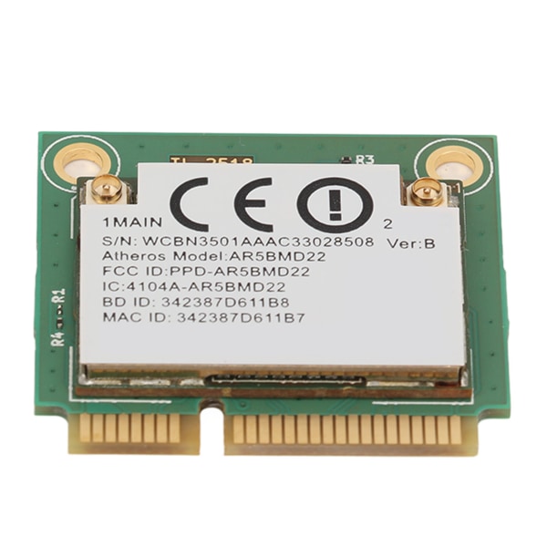 5G nettverkskort Mini PCIe 2.4GHz 5GHz 300Mbps BT 4.0 Plug and Play 5G trådløst kort for Win 7 8 10 bærbar datamaskin