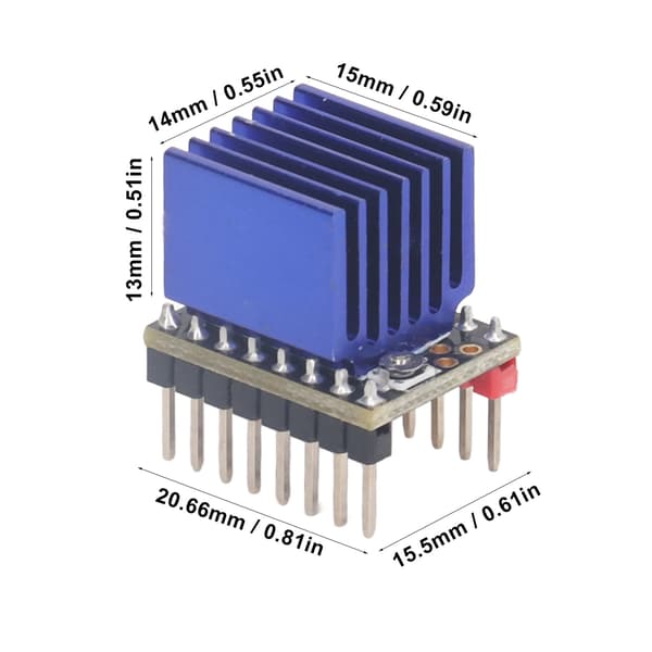 Ultra Stille Steppermotordriver - 5 Sett, 2.5A, UART, TMC2208