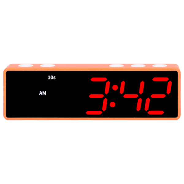 Träningstimer LED Digital Timer Multifunktionell Elektronisk Bordsur för Sovrum Fitnessrum (Orange Ram Blå Röd Display )
