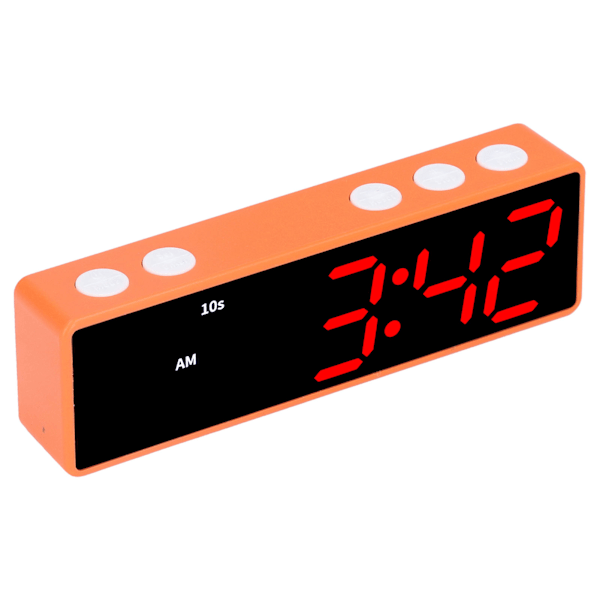 Träningstimer LED Digital Timer Multifunktionell Elektronisk Bordsur för Sovrum Fitnessrum (Orange Ram Blå Röd Display )