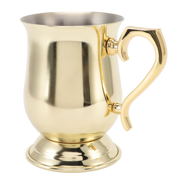 Moskva Cocktail Mule Krus i Rustfrit Stål - Multifunktionelt Cocktail-drikkeglas til Øl, Iste og Iskaffe - Guldbelagt