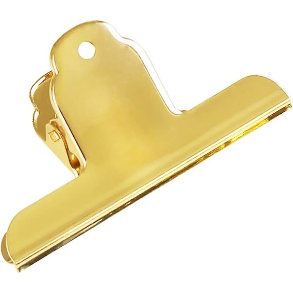 Gold Bulldog Clips - 2 PCS, 20cm Wide, Office Paper Clip