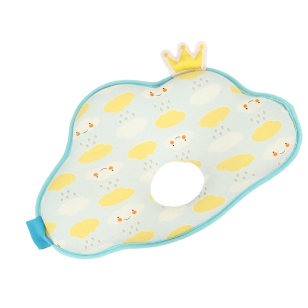 Baby Memory Foam Pude Skyformet Rygsøjlebeskyttelse Bomuld Baby Sovepude til Nyfødt Blå Sky 12,6 X 11,8 X 1,2in