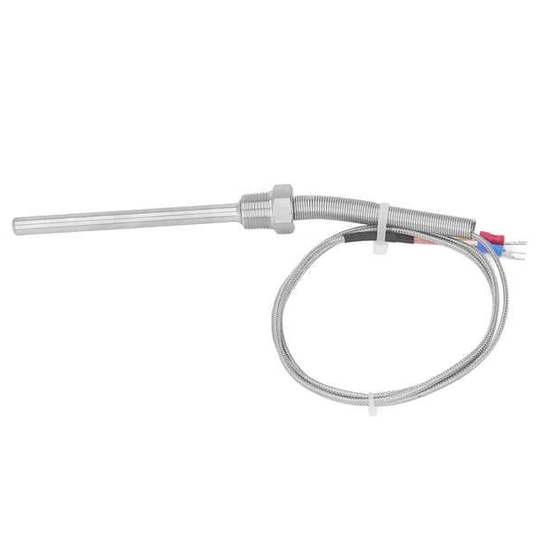 Termoelement K Type 0‑400℃ 3/8 NPT 8x100mm Rustfrit Stål Temperatursensor Probe 1m / 3.28ft
