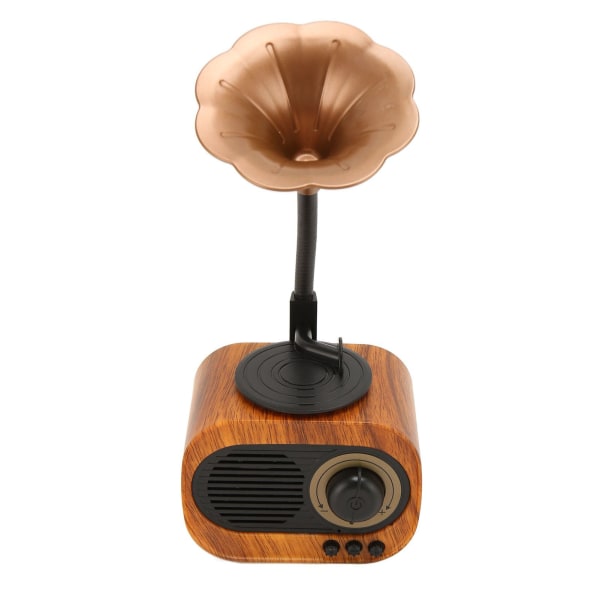 Bluetooth högtalare retro fonografform Uppladdningsbar bärbar trådlös stereoradio