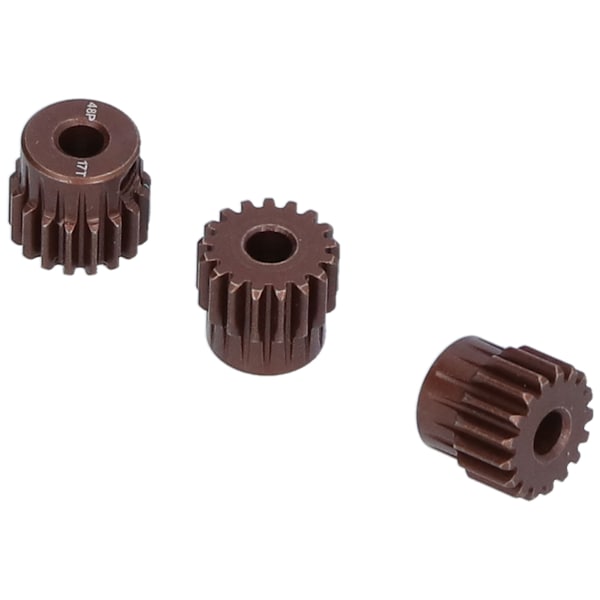 3 stk 48DP 17T stålpinjonggir for 1/10 RC bil 3,175 mm aksel børsteløs/børstet motor