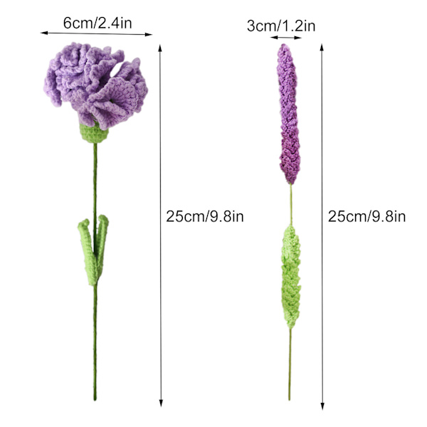 Blommor Handvävda Ull Simulering Blombukett Nejlikor Dekoration
