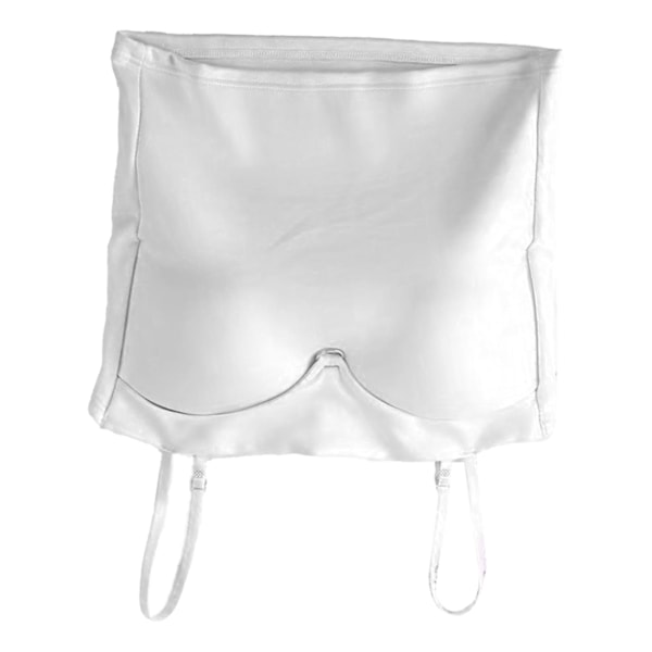 Polstrettet Tanktop uden Ærmer med Udsnit Slank Pasform Afdækker Taljen Spaghettistropper Tanktop Hvid Fri Størrelse (88,2‑143,3lb)