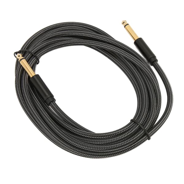 Gitarrkabel Professionell 1/4 tum 6,35 mm hane Nylonflätad instrumentförstärkarkabel för bas, keyboards, högtalare 3m / 9.8ft