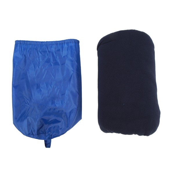Fleece-sovepose Foldbar sovebeklædning Bærbar fleece-sovepose med lynlås til campingrejser Marineblå