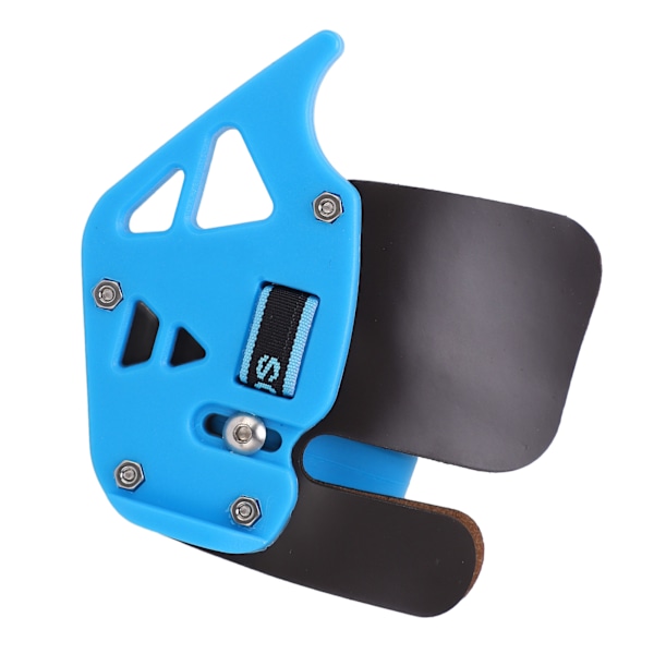 Bueskydning Finger Tab Skydetabs Dobbelt Lag Læder Tabs Beskyttelsesudstyr til Recurve Bue Bleu
