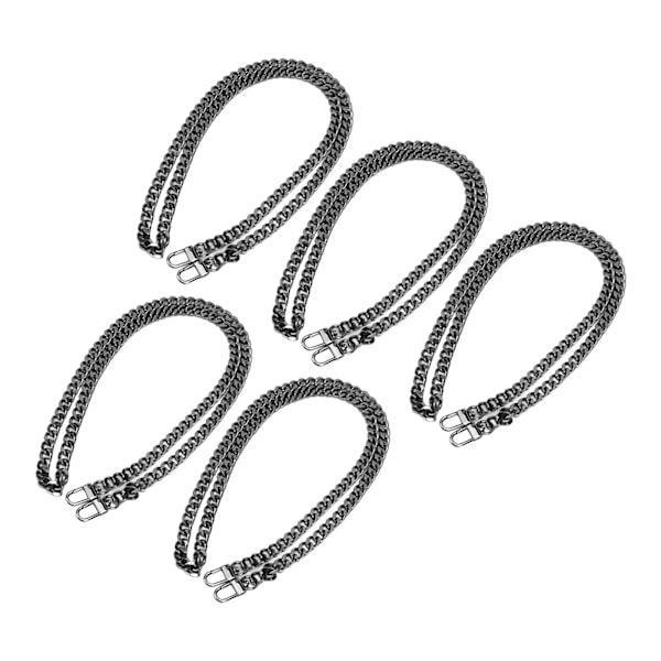 5 stk smykkekjede Elegant rustsikker 1m Lengde metallhåndverkskjede for DIY Halskjeder Armbånd Anklet Sølv Svart