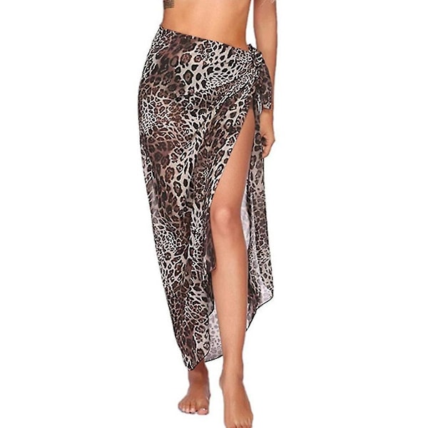 Blød Sarong Badetøjsdækken til Kvinder Leopard Print
