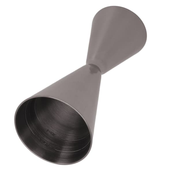 Cocktail Double Jigger Rostfritt Stål Innovativ Vimmätkopp Bartender Mätjigger 1/2oz Svart Plätering
