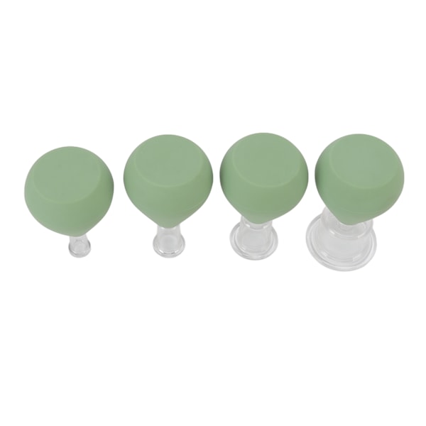 4 st Facial Cupping Therapy Set Hjälp Sömn Strama Hud Minska Fina Linjer Ansikte Vakuumsugkopp för Hemma Skönhetssalong