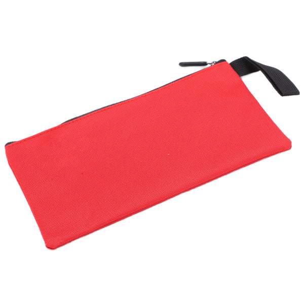 Canvas verktygsväska Slitstark vattentät bärbar canvas blixtlåspåse för föremål förvaring Röd