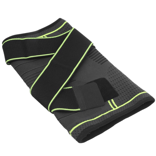 Utomhus Dual Sports Knäskydd Andas stickad Knäskydd Dubbla tryckband Knäskydd Grön L