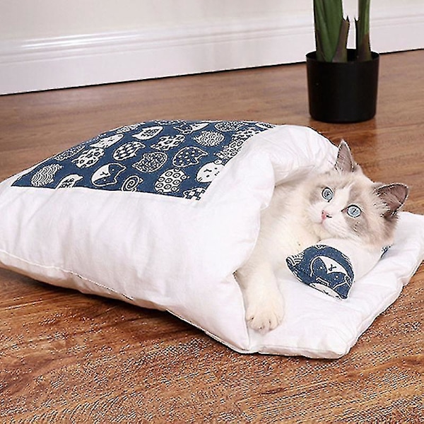 Mysig katt sovsäck - Avtagbar vinterkattsäng M F