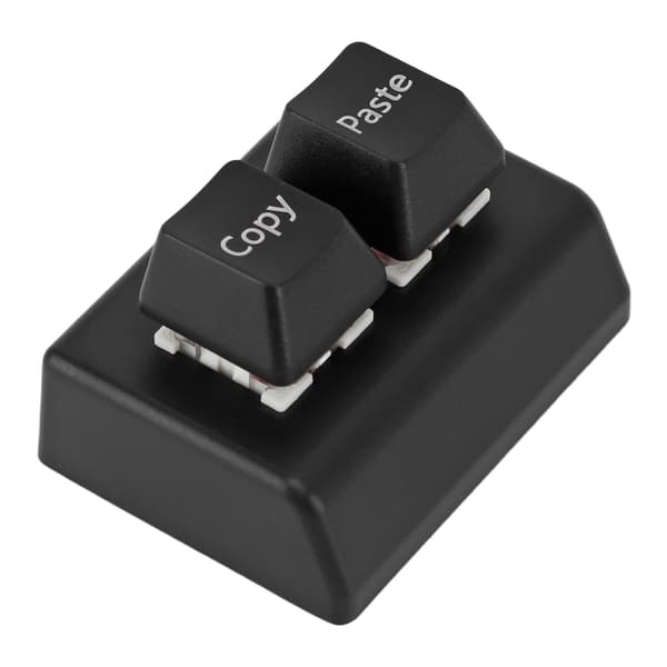 Programmerbart tastatur 2 taster Kopier Indsæt Rød Switch USB C-forbindelse Mini Mekanisk tastatur til Gaming Kontor Medier