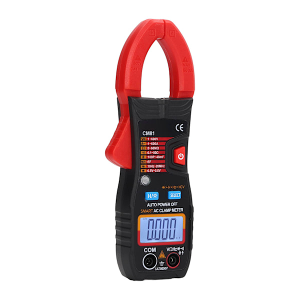 Digital Klypetang Multimeter Multifunksjonell AC DC Amperemeter Smart Auto Ranging Multimeter 1V‑600V