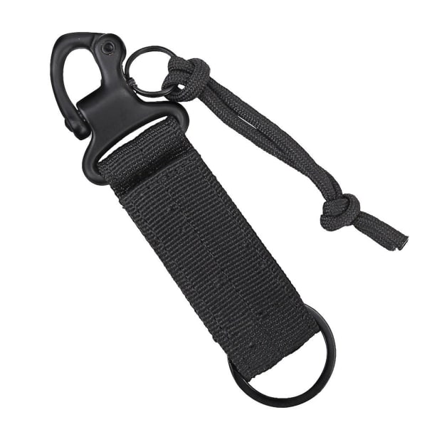 Utomhus midjebälte Nyckelring Utrustning Verktyg Multifunktion Molle Nyckelspänne (svart) Black