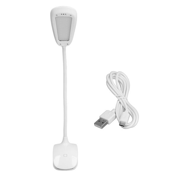 Klippljus USB Uppladdningsbar 3 Hastighets Touch Fällbar Flexibel Svanhals LED Klippbord Bordslampa Sovsal Läslampa