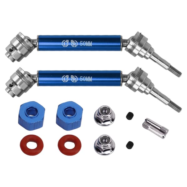 1 par RC frontdrivaksel stål aluminiumslegering rustsikker 1/10 fronttransmissionsaksel til TRAXXAS blå