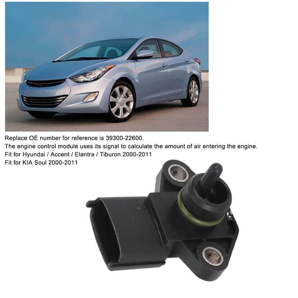 MAP inntaksmanifold lufttrykksensor passer til Hyundai Accent Elantra Tiburon 2000-2011 39300-22600