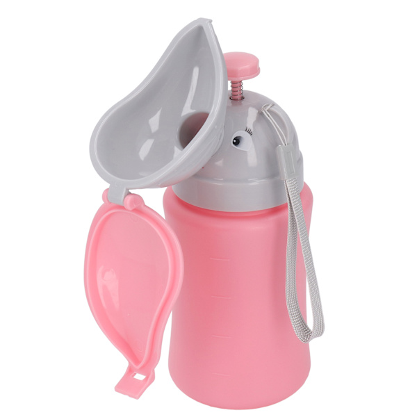 Kissnödig träningsmugg för barn, lätt, bärbar nödurinal, potta för baby, småbarn, rosa för flicka