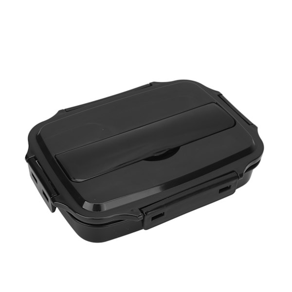 Bentolåda 4 fack 304 Rostfritt stål Livsmedelskvalitet Termisk isolering Läckagesäker Termisk lunchlåda för hemmakontor Resa Svart