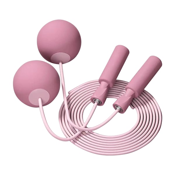 Sladdlös Hopprep Portabelt Viktat Replöst Hopprep för Träning Fitness Övning Rosa