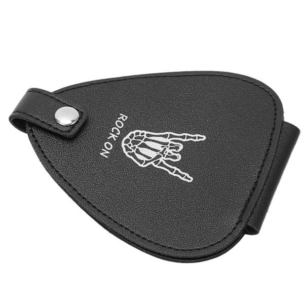 Guitar Pick Bag Stor Kapacitet Reptålig PU Läder Finsömmar 22st Guitar Picks Hållare Case Utan Picks