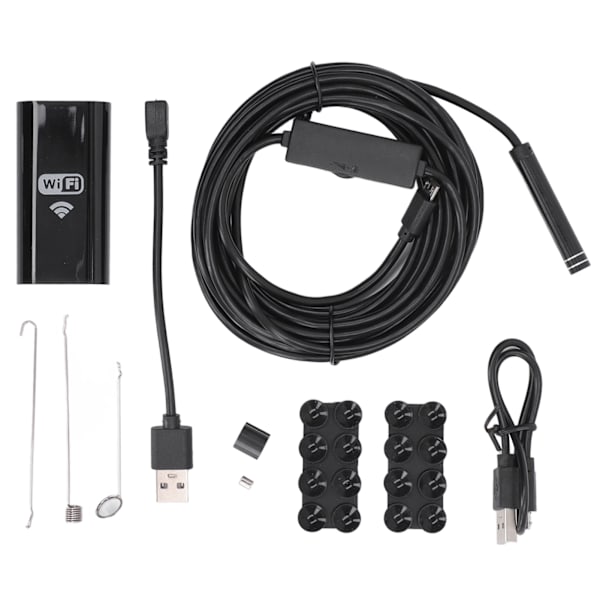 Wifi Endoskop Kamera 2MP HD IP67 Vandtæt 8mm Linse 5m Linje Boreskop Inspektionskamera med 8 LED Lamper