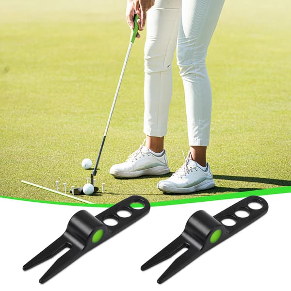 2 st Golf Divot Tools Bärbara lätta golfgafflar