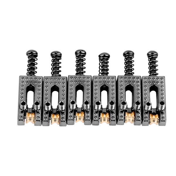 6 st gitarrsadlar med rullstall gitarrreparationsdelar (svart)