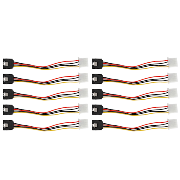 10 kpl SATA-kaapeleita iso 4-15-pinninen IDESATA - power power tuottamiseen