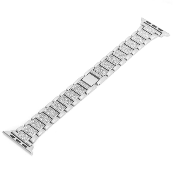 Watch Band Full Rhinestones Armband Metal Armband Byte Kompatibel för IOS Watch 42mm/44mm Silver