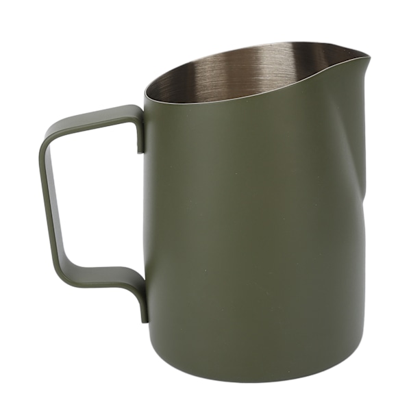 Melkeskummerkanne i rustfritt stål med skrånende tut, 450 ml