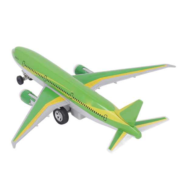 Legering Drag tillbaka Flygplan Leksak Barn Simulerad Diecast Ljud Ljus Flygplan Modell Leksak Hem Dekoration Grön