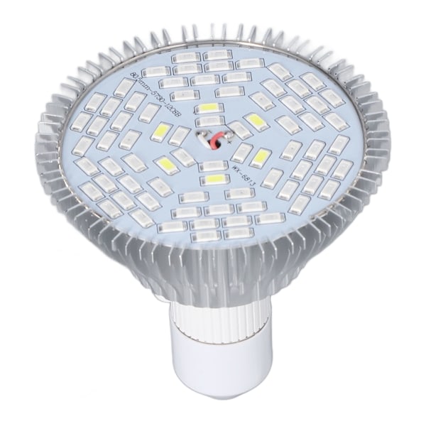 LED Grow Lampe Pære E27 Lavt Energiforbrug Fuld Spektrum Lav Varmegenerering LED Plantevækst Lampe Pære 85‑265V 50W, 78 Perler