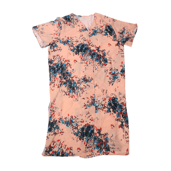 Dame Strand Cover Up Blomsterprint Løs Åndbar 3/4 Ærme UV Beskyttelse Badedragt Cover Up