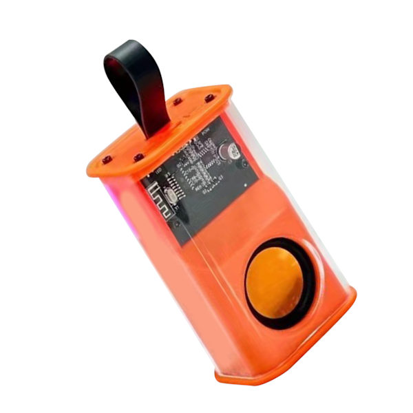 Kirkas Bluetooth kaiutin, läpinäkyvä case RGB Light Type C Kannettava langaton kaiutin silikoninauhalla Oranssin ulkomatkoille