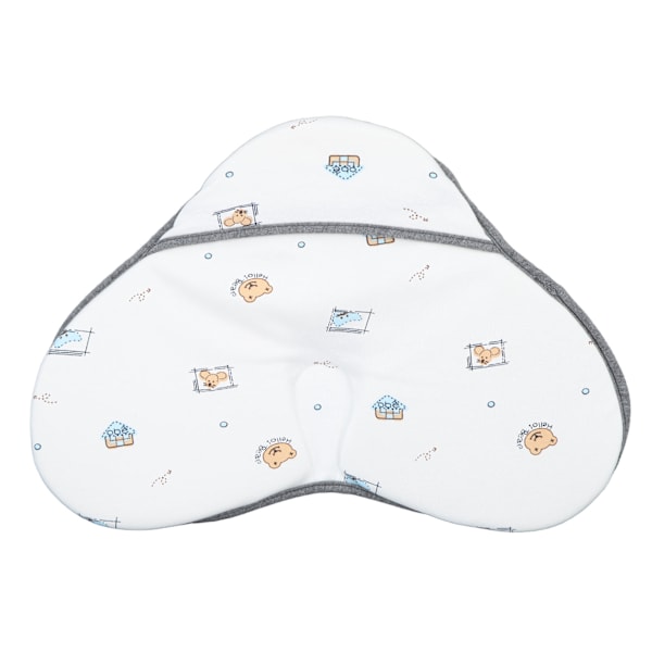 Baby Pillow for Sleeping Cloud Shaped Cute Pattern Soft Cotton Breathable Comfortable Baby Pillow for Infant Newborn Cartoon Bear