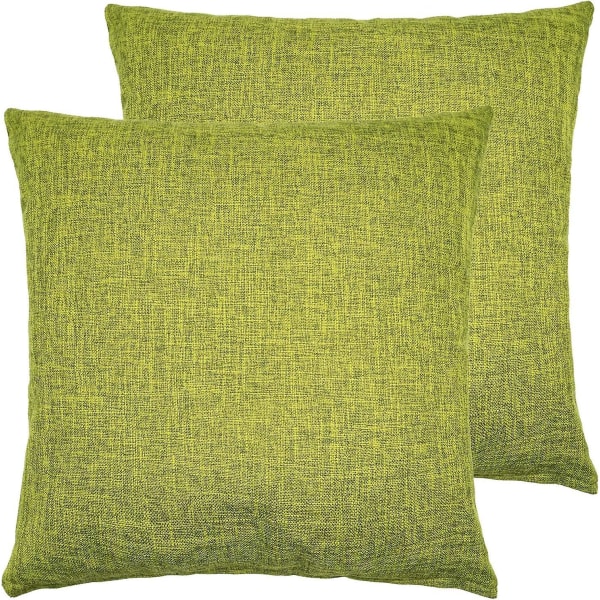 Olivgrönt cover set om 2, 55 X 55 cm, dekorativa kuddfodral för soffa, bil, vardagsrum, sovrum, kontor