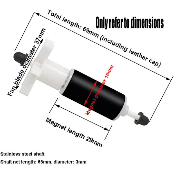 Silent Mini Akvarium Have Dam Tilbehør Pumpe Impeller